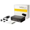 StarTech.com 4-pordiline kahe DisplayPortiga KVM-lüliti - 4K 60 Hz, 3840 x 2160 pikslit, 4K Ultra HD, raami külge kinnitatav, 18 W, 2U, must