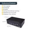 StarTech.com 4-pordiline kahe DisplayPortiga KVM-lüliti - 4K 60 Hz, 3840 x 2160 pikslit, 4K Ultra HD, raami külge kinnitatav, 18 W, 2U, must