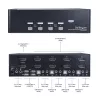 StarTech.com 4-pordiline kahe DisplayPortiga KVM-lüliti - 4K 60 Hz, 3840 x 2160 pikslit, 4K Ultra HD, raami külge kinnitatav, 18 W, 2U, must