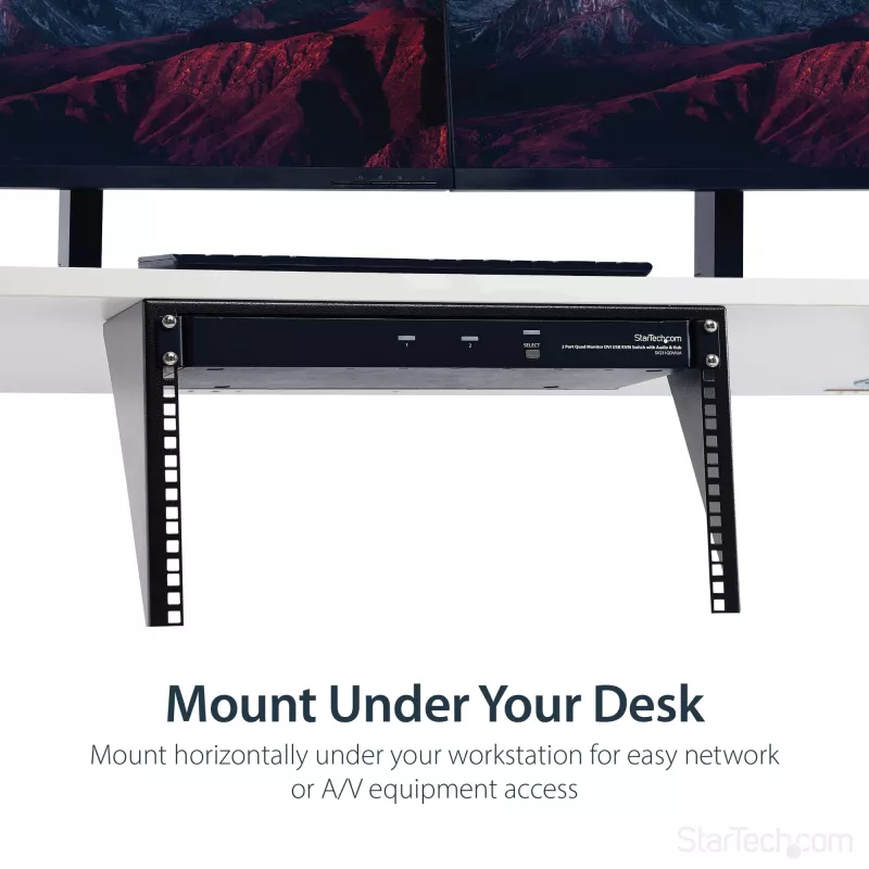 StarTech.com Vertikaalne seinale kinnitatav serveririiul - täisteras - 6U