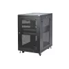 StarTech.com 4-post 18U serverikapp, lukustatav 19 inch andmekapp arvuti-/AV-/IT-seadmetele, kontori/kodu võrgukapp rataste ja reguleeritavate kinnitussiinidega