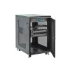 StarTech.com 4-post 18U serverikapp, lukustatav 19 inch andmekapp arvuti-/AV-/IT-seadmetele, kontori/kodu võrgukapp rataste ja reguleeritavate kinnitussiinidega