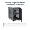 StarTech.com 4-post 18U serverikapp, lukustatav 19 inch andmekapp arvuti-/AV-/IT-seadmetele, kontori/kodu võrgukapp rataste ja reguleeritavate kinnitussiinidega