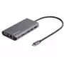 StarTech.com USB-C mitmepordiline adapter - USB-C Mini reisidokk 4K HDMI või 1080p VGA-ga - 3x USB 3.0 jaotur, SD, GbE, heli, 100W PD läbiv - kaasaskantav dokkimisjaam sülearvutile/tahvelarvutile
