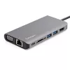 StarTech.com USB-C mitmepordiline adapter - USB-C Mini reisidokk 4K HDMI või 1080p VGA-ga - 3x USB 3.0 jaotur, SD, GbE, heli, 100W PD läbiv - kaasaskantav dokkimisjaam sülearvutile/tahvelarvutile