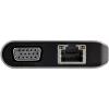 StarTech.com USB-C mitmepordiline adapter - USB-C Mini reisidokk 4K HDMI või 1080p VGA-ga - 3x USB 3.0 jaotur, SD, GbE, heli, 100W PD läbiv - kaasaskantav dokkimisjaam sülearvutile/tahvelarvutile