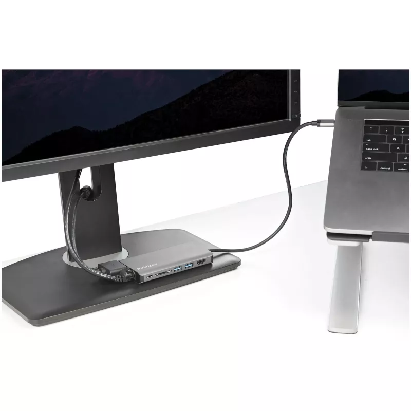StarTech.com USB-C mitmepordiline adapter - USB-C Mini reisidokk 4K HDMI või 1080p VGA-ga - 3x USB 3.0 jaotur, SD, GbE, heli, 100W PD läbiv - kaasaskantav dokkimisjaam sülearvutile/tahvelarvutile