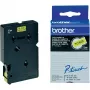 Märgistuslint Brother TC601 12mm must kollasel taustal