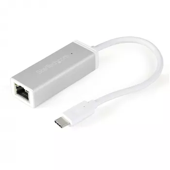 StarTech.com USB-C-lt gigabitivõrguadapter - Hõbedane, Juhtmega, USB, Ethernet, 5000 Mbit/s, Hõbedane