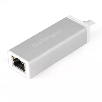 StarTech.com USB-C-lt gigabitivõrguadapter - Hõbedane, Juhtmega, USB, Ethernet, 5000 Mbit/s, Hõbedane