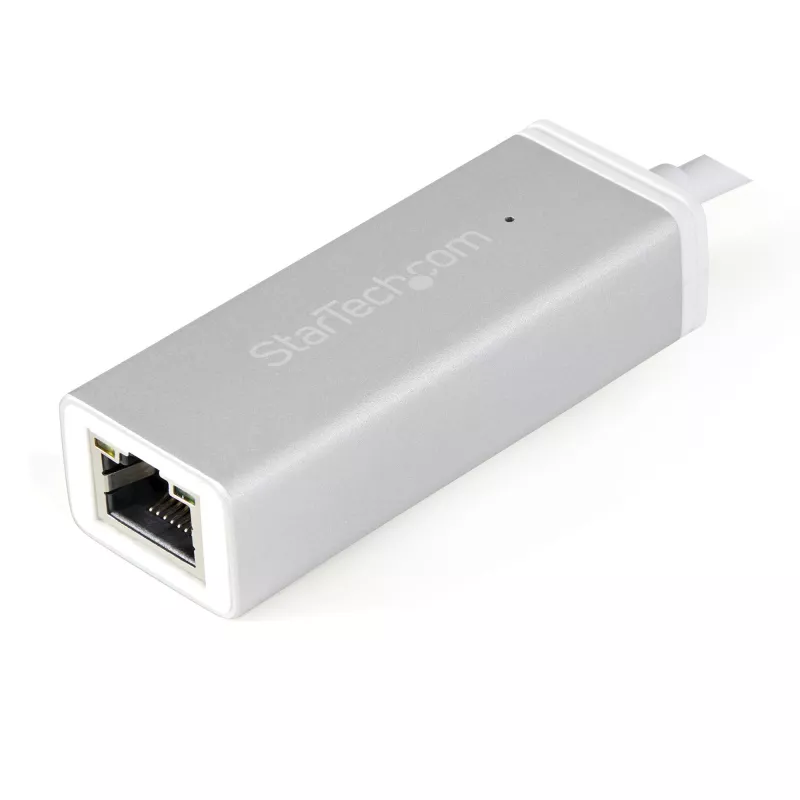 StarTech.com USB-C-lt gigabitivõrguadapter - Hõbedane, Juhtmega, USB, Ethernet, 5000 Mbit/s, Hõbedane