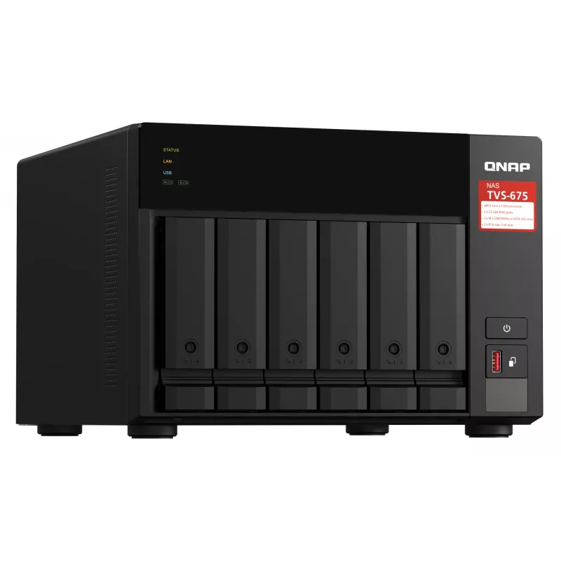 QNAP TVS-675 NAS Tower ZhaoXin KaiXian KX-6000 KX-U6580 8 GB DDR4 0 TB QuTS hero Must