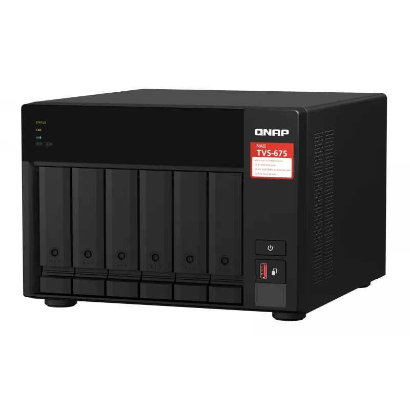 QNAP TVS-675 NAS Tower ZhaoXin KaiXian KX-6000 KX-U6580 8 GB DDR4 0 TB QuTS hero Must