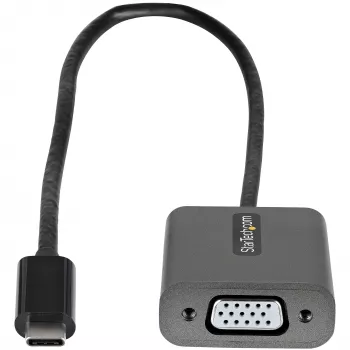 StarTech.com USB-C–VGA-adapter – 1080p USB USB-C–VGA-adapteri dongel – USB-C (DP alt-režiim) VGA-kuvarile/ekraanile videomuundur – Thunderbolt 3-ga ühilduv – 12 inch (30 cm) pikk külgekinnitatud kaabel – CDP2VGA täiendatud versioon