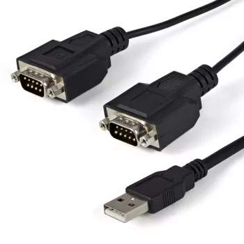 StarTech.com 1,8 m 2-pordiline FTDI USB-RS232 jadaadapteri kaabel COM-säilitusega, USB-RS232 adapter - TAA