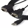 StarTech.com 1,8 m 2-pordiline FTDI USB-RS232 jadaadapteri kaabel COM-säilitusega, USB-RS232 adapter - TAA