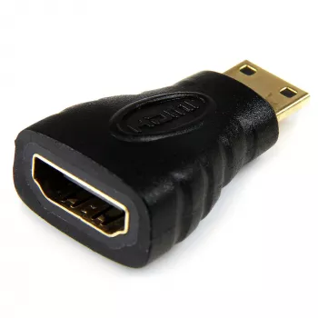 StarTech.com Mini HDMI - HDMI-adapter – 4K High Speed HDMI-adapter – 4K 30 Hz Ultra HD kiire HDMI-adapter – HDMI 1.4 – kullatud kontaktidega – UHD Mini HDMI-adapter 4K – must