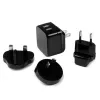 StarTech.com kahe pordiga USB seinilaadija – rahvusvaheline reisimine – 17 W/3,4 A – must