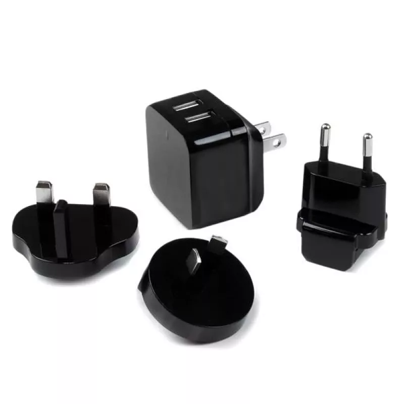 StarTech.com kahe pordiga USB seinilaadija – rahvusvaheline reisimine – 17 W/3,4 A – must