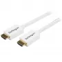 StarTech.com 7 m / 23 jalga CL3 reitinguga HDMI-kaabel Ethernetiga – seina sisse paigaldatav Ultra HD HDMI-kaabel – 4K 30 Hz UHD kiire HDMI-kaabel – 10,2 Gbit/s – HDMI 1.4 video-/kuvakaabel – 30 AWG, valge