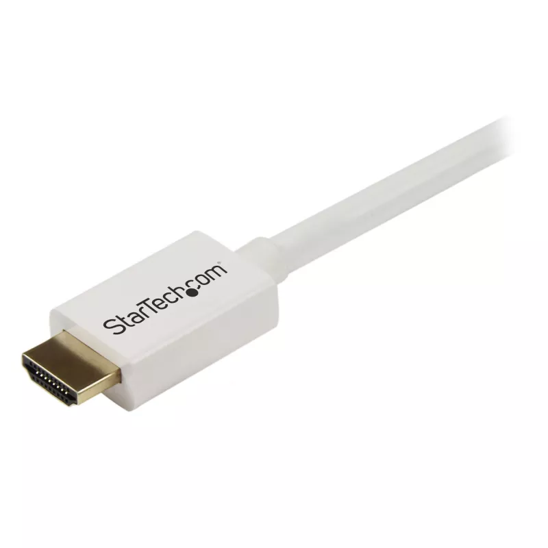 StarTech.com 5m / 16 ft CL3 Rated HDMI kaabel w/ Ethernet - In Wall Rated Ultra HD HDMI kaabel - 4K 30Hz UHD High Speed HDMI kaabel - 10.2 Gbps - HDMI 1.4 Video/Display kaabel - 30AWG, Valge