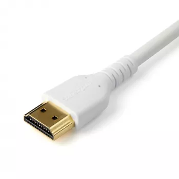 StarTech.com 6ft (2m) õhuke HDMI 2.0 kaabel, paindlik Premium-sertifikaadiga HDMI-juhe Ethernetiga, UHD 4K 60Hz HDR10, vastupidav aramiidkiust disain TPE-kestaga, valge