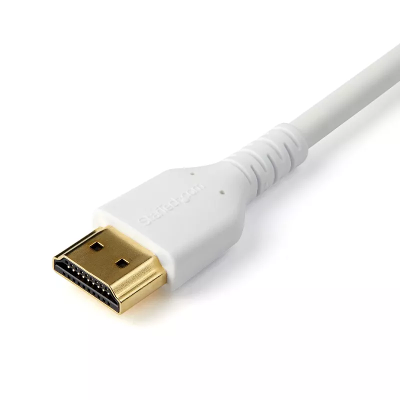 StarTech.com 6ft (2m) õhuke HDMI 2.0 kaabel, paindlik Premium-sertifikaadiga HDMI-juhe Ethernetiga, UHD 4K 60Hz HDR10, vastupidav aramiidkiust disain TPE-kestaga, valge
