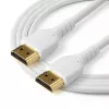 StarTech.com 6ft (2m) õhuke HDMI 2.0 kaabel, paindlik Premium-sertifikaadiga HDMI-juhe Ethernetiga, UHD 4K 60Hz HDR10, vastupidav aramiidkiust disain TPE-kestaga, valge