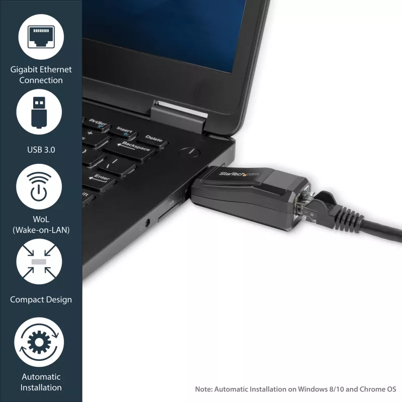 StarTech.com USB 3.0 Gigabit Etherneti NIC võrguadapter – 10/100/1000 Mbps