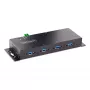 StarTech.com 4-pordiline tööstuslik USB 3.0 5 Gbps jaotur, töökindel USB-jaotur ESD-kaitsega, DIN/seinale/lauale paigaldatav USB-A jaotur, USB-laiendaja lukustatavate portidega, vastupidav – TAA