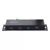 StarTech.com 4-pordiline tööstuslik USB 3.0 5 Gbps jaotur, töökindel USB-jaotur ESD-kaitsega, DIN/seinale/lauale paigaldatav USB-A jaotur, USB-laiendaja lukustatavate portidega, vastupidav – TAA