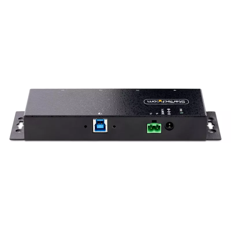 StarTech.com 4-pordiline tööstuslik USB 3.0 5 Gbps jaotur, töökindel USB-jaotur ESD-kaitsega, DIN/seinale/lauale paigaldatav USB-A jaotur, USB-laiendaja lukustatavate portidega, vastupidav – TAA