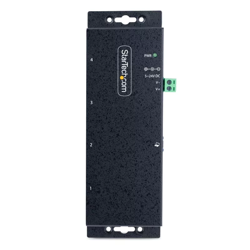 StarTech.com 4-pordiline tööstuslik USB 3.0 5 Gbps jaotur, töökindel USB-jaotur ESD-kaitsega, DIN/seinale/lauale paigaldatav USB-A jaotur, USB-laiendaja lukustatavate portidega, vastupidav – TAA