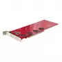 StarTech.com Quad M.2 PCIe adapterkaart, PCIe x16 kuni neljakordne NVMe või AHCI M.2 SSD, PCI Express 4.0, 7,8 GBps/draiv, nõutav bifurkatsioon, ühildub Windows/Linuxiga