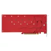 StarTech.com Quad M.2 PCIe adapterkaart, PCIe x16 kuni neljakordne NVMe või AHCI M.2 SSD, PCI Express 4.0, 7,8 GBps/draiv, nõutav bifurkatsioon, ühildub Windows/Linuxiga