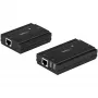StarTech.com 4-pordiline USB 2.0 pikendusjaotur üle ühe CAT5e/CAT6 Etherneti kaabli (RJ45) - 330 jalga (100 m) - USB pikendusjaoturi adapteri komplekt - metallkorpus - välise toitega - 480 Mbps