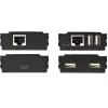 StarTech.com 4-pordiline USB 2.0 pikendusjaotur üle ühe CAT5e/CAT6 Etherneti kaabli (RJ45) - 330 jalga (100 m) - USB pikendusjaoturi adapteri komplekt - metallkorpus - välise toitega - 480 Mbps