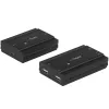 StarTech.com 4-pordiline USB 2.0 pikendusjaotur üle ühe CAT5e/CAT6 Etherneti kaabli (RJ45) - 330 jalga (100 m) - USB pikendusjaoturi adapteri komplekt - metallkorpus - välise toitega - 480 Mbps