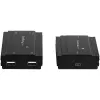 StarTech.com 4-pordiline USB 2.0 pikendusjaotur üle ühe CAT5e/CAT6 Etherneti kaabli (RJ45) - 330 jalga (100 m) - USB pikendusjaoturi adapteri komplekt - metallkorpus - välise toitega - 480 Mbps