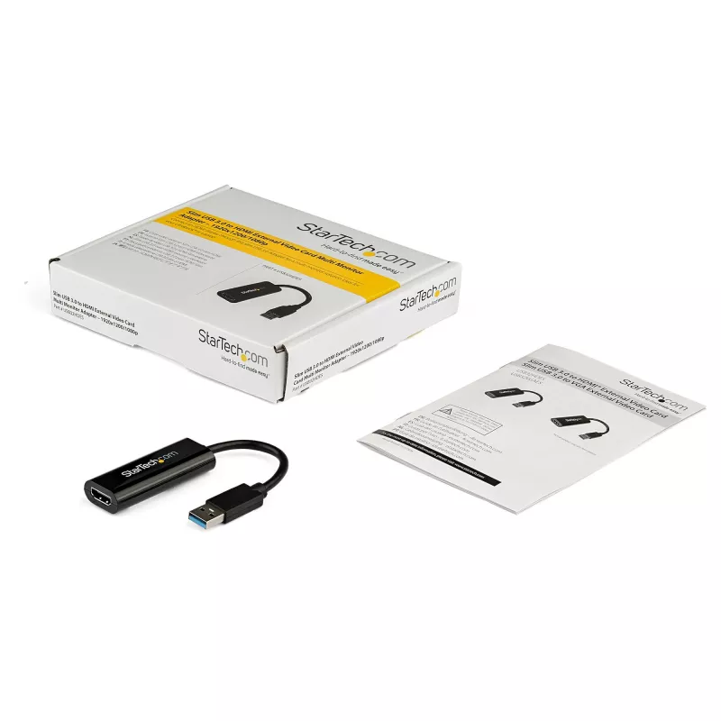 StarTech.com USB 3.0 - HDMI-adapter, USB-HDMI monitorimuundur Windowsile, 1080P (ei toeta macOS/ChromeOS/Linux) - TAA