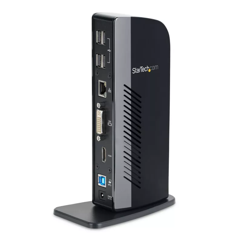 StarTech.com Dual Monitor USB 3.0 dokkimisjaam HDMI-ga - DVI - 6 x USB porti~Topeltmonitori USB 3.0 sülearvuti dokkimisjaam HDMI ja DVI/VGA-ga, 6x USB-A jaotur, GbE, heli, universaalne A-tüüpi dokk - Windows/macOS/ChromeOS