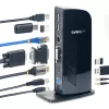 StarTech.com Dual Monitor USB 3.0 dokkimisjaam HDMI-ga - DVI - 6 x USB porti~Topeltmonitori USB 3.0 sülearvuti dokkimisjaam HDMI ja DVI/VGA-ga, 6x USB-A jaotur, GbE, heli, universaalne A-tüüpi dokk - Windows/macOS/ChromeOS