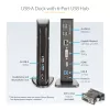 StarTech.com Dual Monitor USB 3.0 dokkimisjaam HDMI-ga - DVI - 6 x USB porti~Topeltmonitori USB 3.0 sülearvuti dokkimisjaam HDMI ja DVI/VGA-ga, 6x USB-A jaotur, GbE, heli, universaalne A-tüüpi dokk - Windows/macOS/ChromeOS