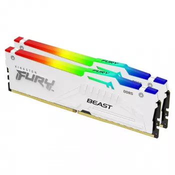 Kingston Technology FURY Beast 32GB 6800MT/s DDR5 CL34 DIMM (komplekt 2 tk) valge RGB EXPO