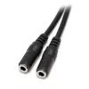 StarTech.com õhuke stereojagaja kaabel - 3,5 mm isane kahele 3,5 mm emasele