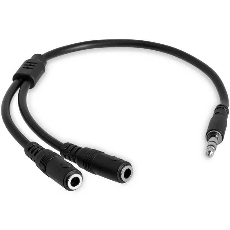 StarTech.com õhuke stereojagaja kaabel - 3,5 mm isane kahele 3,5 mm emasele