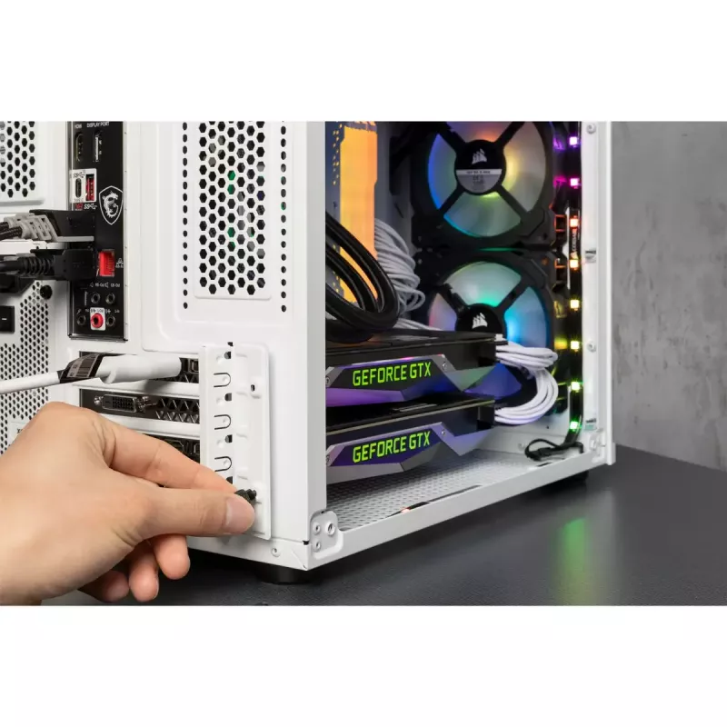 PC-korpus Corsair Crystal 280X Micro ATX valge