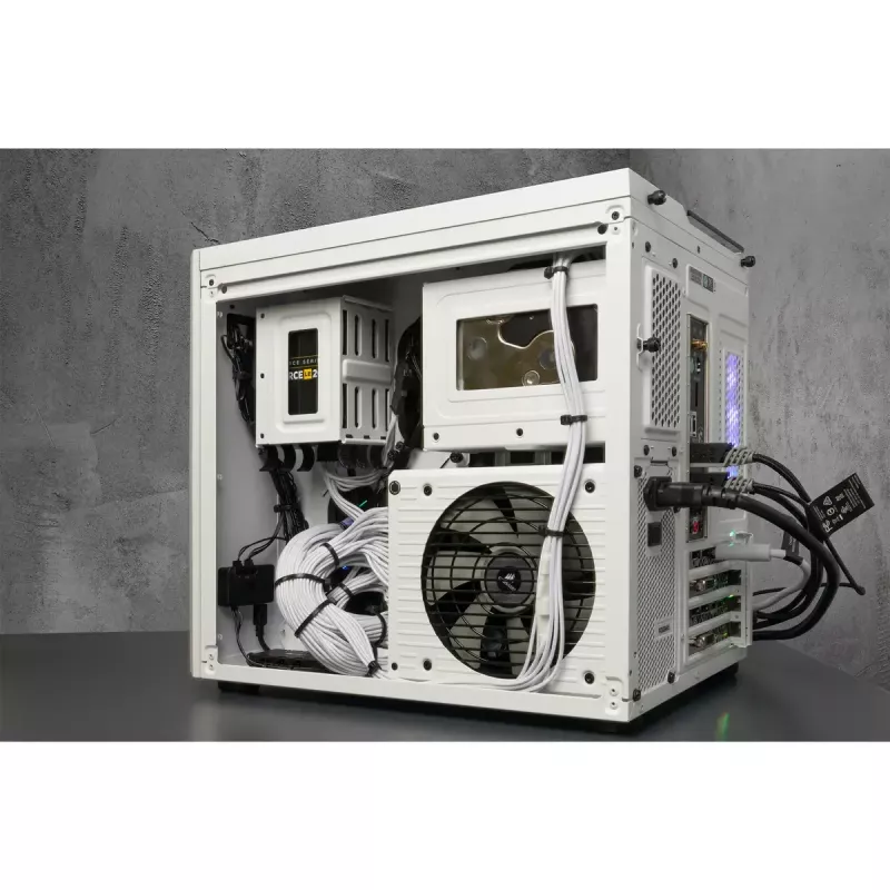 PC-korpus Corsair Crystal 280X Micro ATX valge