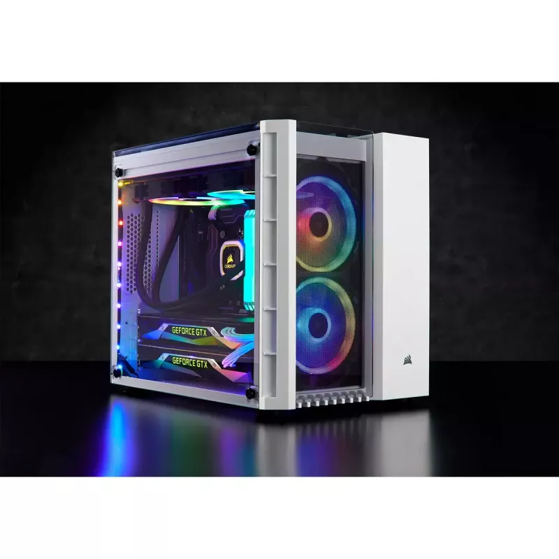 PC-korpus Corsair Crystal 280X Micro ATX valge