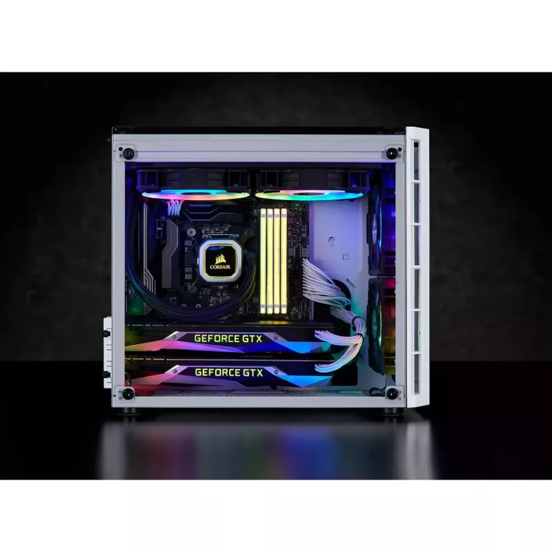 PC-korpus Corsair Crystal 280X Micro ATX valge